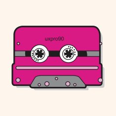 Audiotape theme elements vector eps N238
