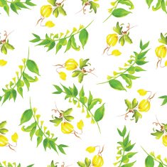 Summer watercolor seamless vector pattern