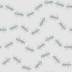 Seamless Pattern With Abstract Ants