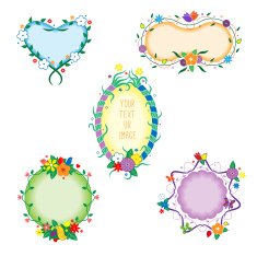 decorative colorful frames N2