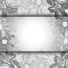 abstract floral frame N3