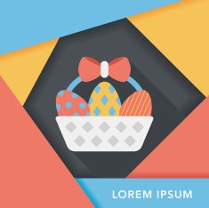 easter egg flat icon with long shadow eps10 N80