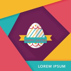 easter egg flat icon with long shadow eps10 N85