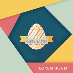 easter egg flat icon with long shadow eps10 N86