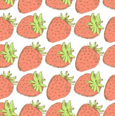 Sketch tasty strawberry in vintage style N3