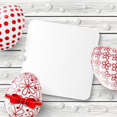 Easter greeting card with color eggs N8