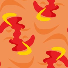 Seamless Red Abstract Shapes