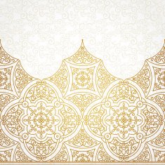 Vector vintage border in Eastern style N9