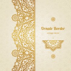Vector vintage border in Eastern style N10