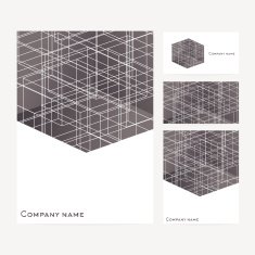 Stationery template design with square elements