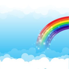 Rainbow cloud and sky background 003