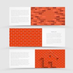 Vector modern banners set on gray background