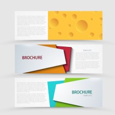 Vector modern banners set on gray background N3