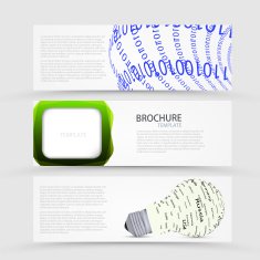 Vector modern banners set on gray background N4