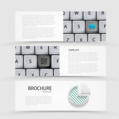 Vector modern banners set on gray background N5