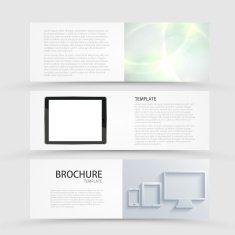 Vector modern banners set on gray background N8