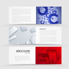 Vector modern banners set on gray background N9
