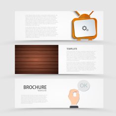 Vector modern banners set on gray background N15