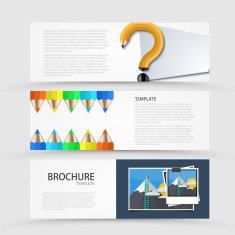 Vector modern banners set on gray background N16