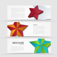Vector modern banners set on gray background N26