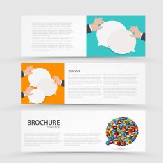 Vector modern banners set on gray background N31