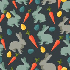 Seamless Colorful background for Easter holidays in flat design