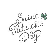Saint Patrick day calligraphic text