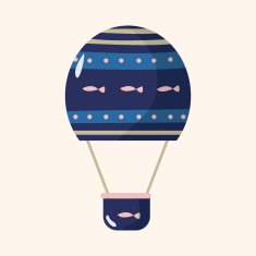 style hot air ballon theme elements vector eps N142