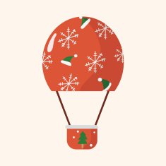 style hot air ballon theme elements vector eps N143