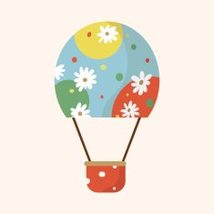 style hot air ballon theme elements vector eps N144