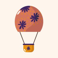 style hot air ballon theme elements vector eps N146