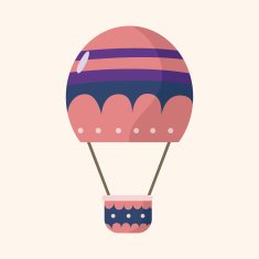 style hot air ballon theme elements vector eps N148