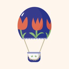 style hot air ballon theme elements vector eps N150
