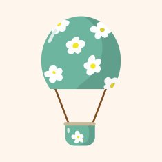 style hot air ballon theme elements vector eps N151