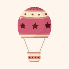 style hot air ballon theme elements vector eps N153