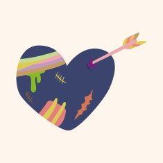 love heart cartoon elements vector eps N90