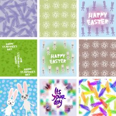 Abstract grunge texture floral seamless pattern Easter St Patricks Day