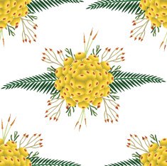 vector pattern with different flowers N8