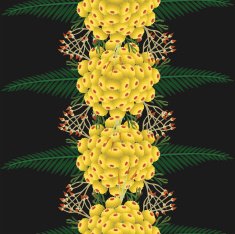 vector pattern with different flowers N9