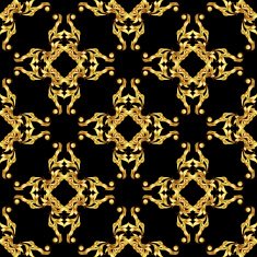 Asian golden pattern on black