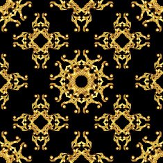 Asian golden pattern on black N2