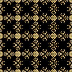 Asian golden pattern on black N3