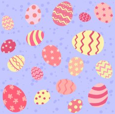 Pink Easter Egg Seamless Pattern