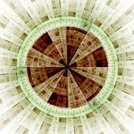 Computer generated illustration rendered fractal solar N6