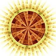 Computer generated illustration rendered fractal solar N7