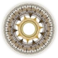 Computer generated illustration rendered fractal solar N8