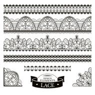 Set of lace patterns vector illustration N2