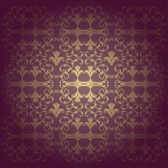 Flowers baroque background vector N4