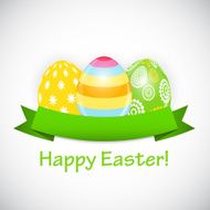 Beautiful Easter Egg Background Vector Illustration N29