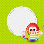 Beautiful Easter Egg Background Vector Illustration N35